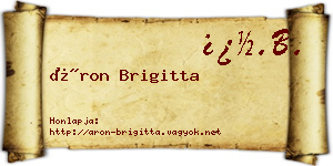 Áron Brigitta névjegykártya
