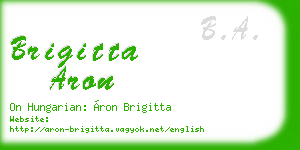 brigitta aron business card