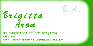 brigitta aron business card